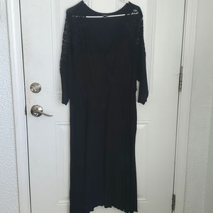 Wrap Dress with Lace Sleeves